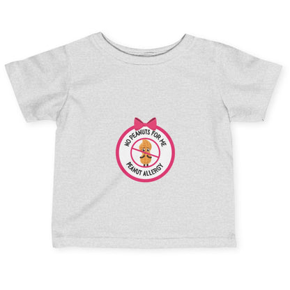 Peanut Allergy Pink Logo Baby Tee