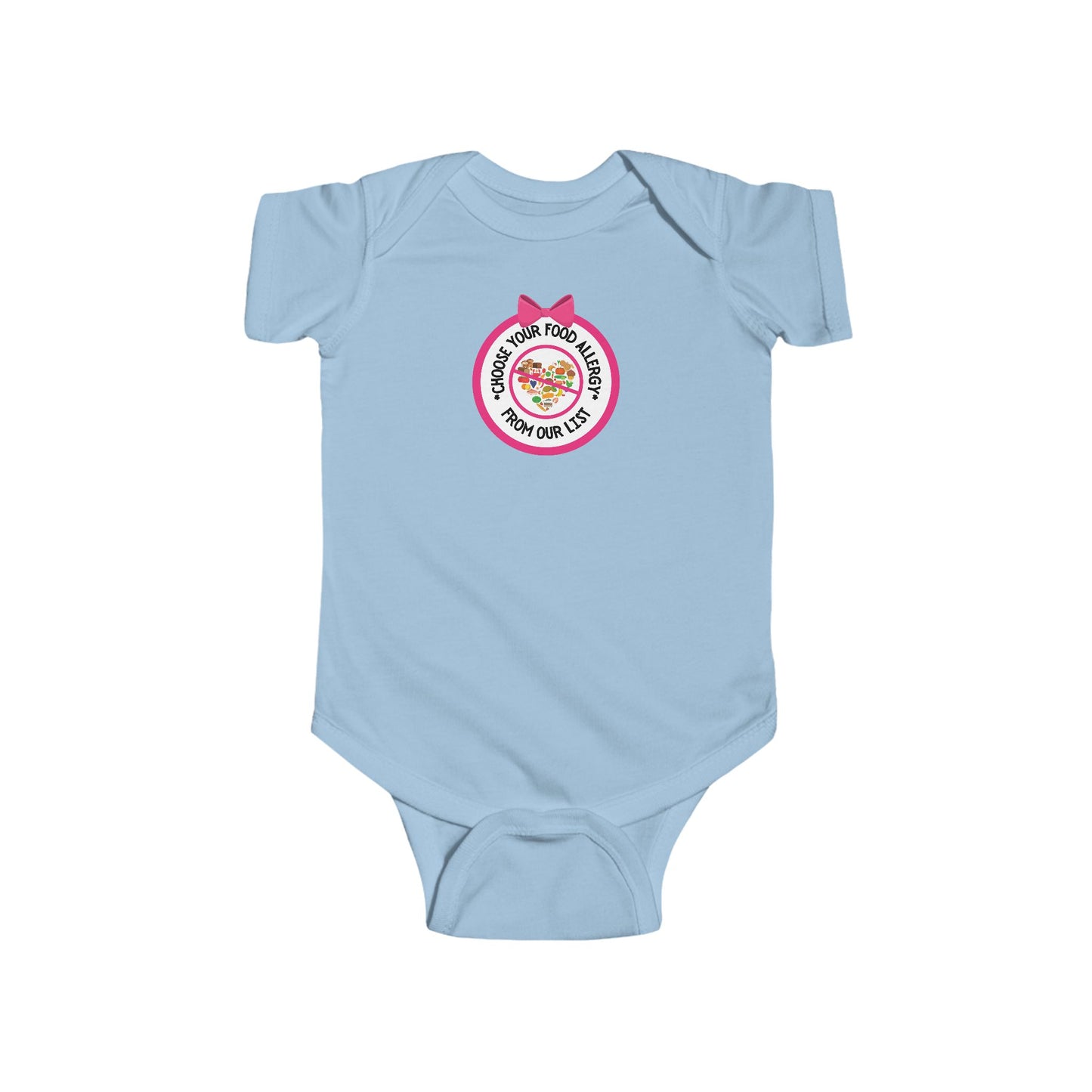 Other Food Allergies Pink Logo Short Sleeve Onesie