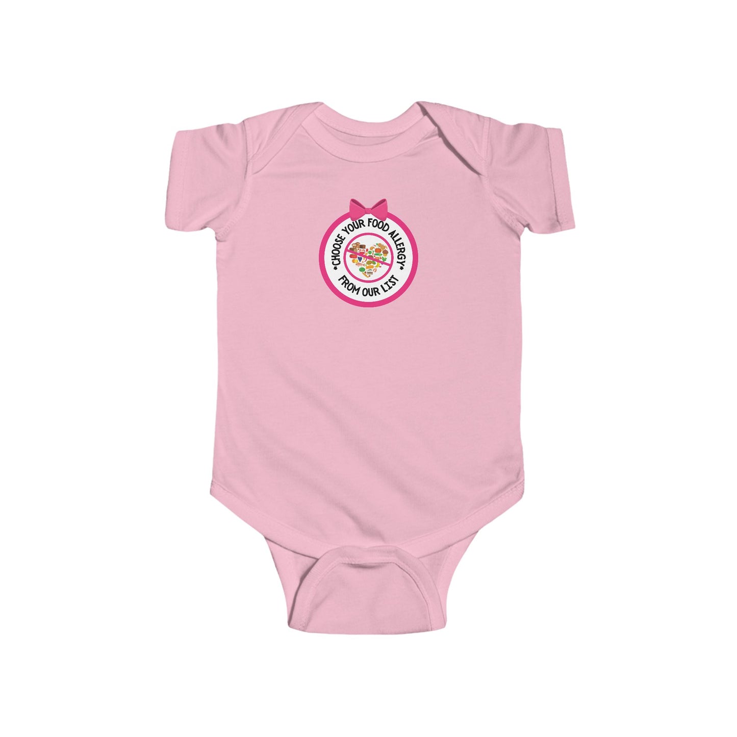 Other Food Allergies Pink Logo Short Sleeve Onesie