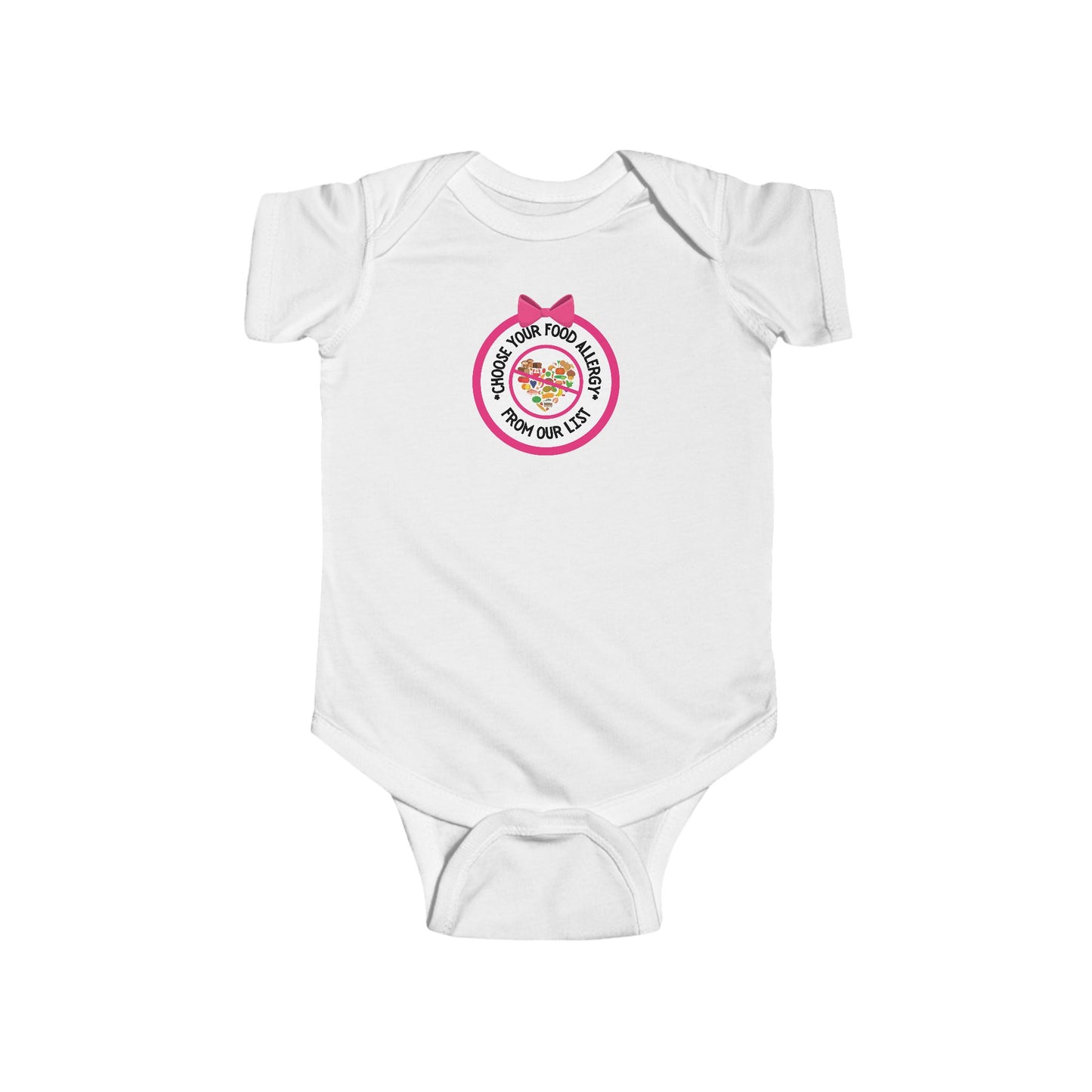 Other Food Allergies Pink Logo Short Sleeve Onesie