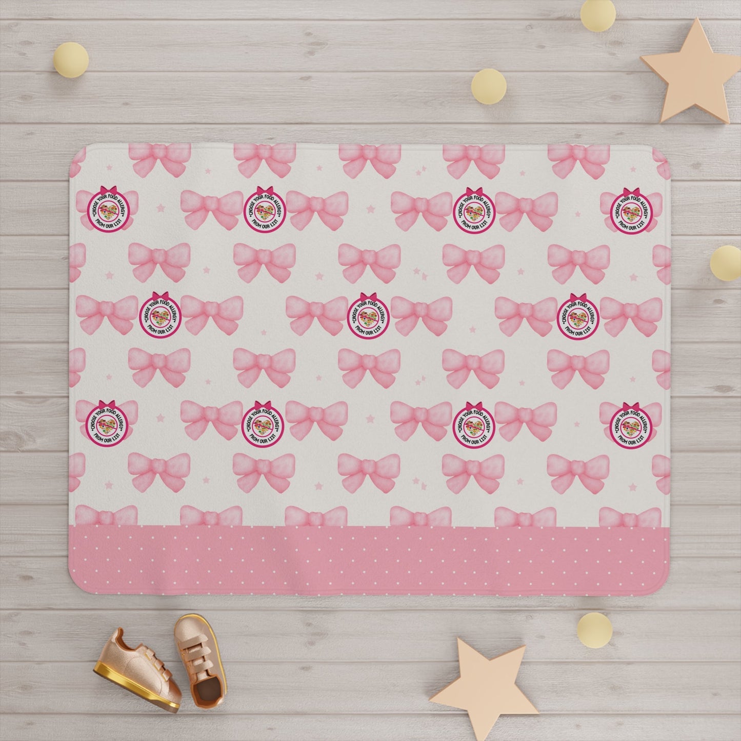 Pink Bow Baby Blanket