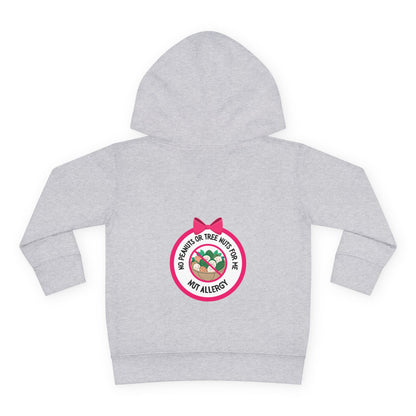 Nut Allergy Pink Logo Toddler Hoodie