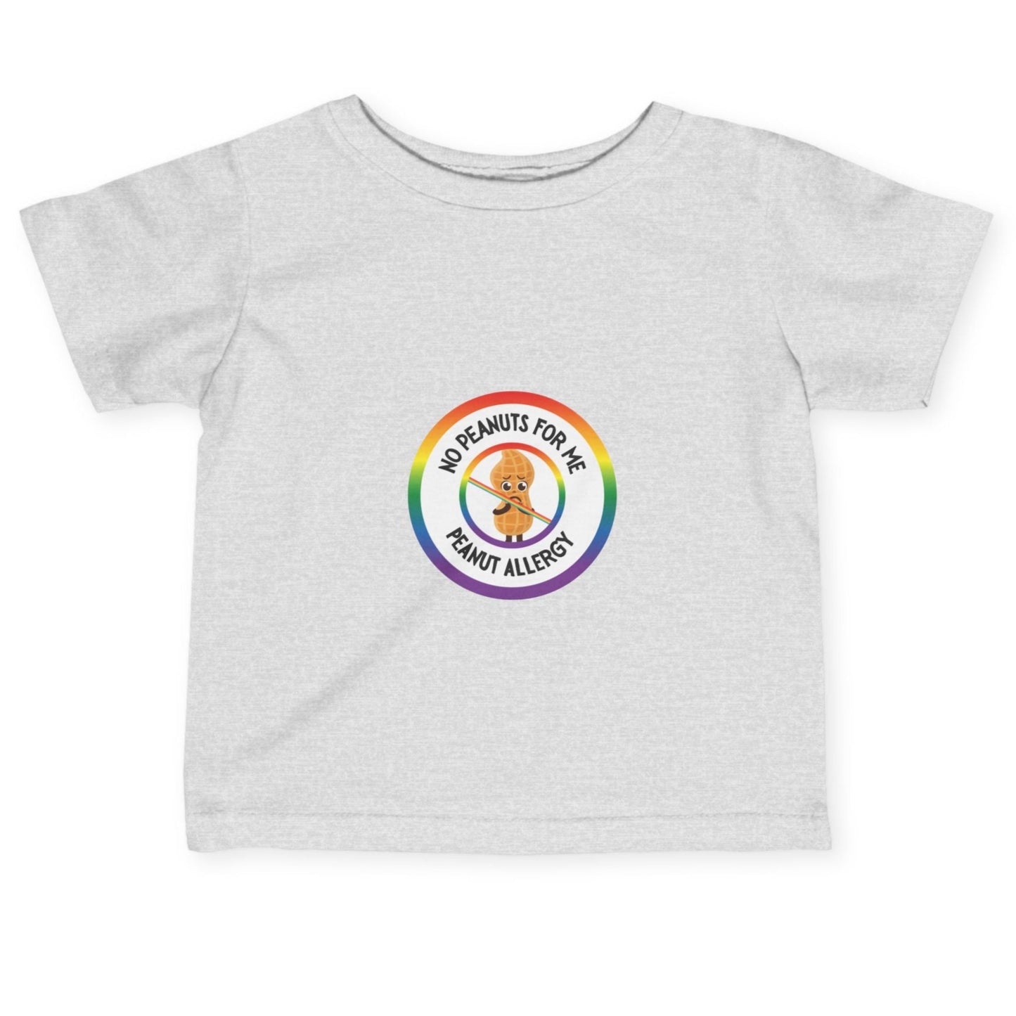 Peanut Allergy Rainbow Logo Baby Tee