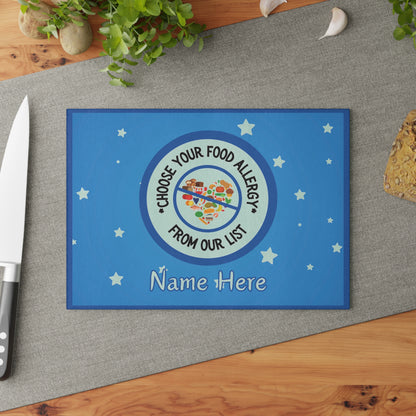 Food Allergy Glass Cutting Board