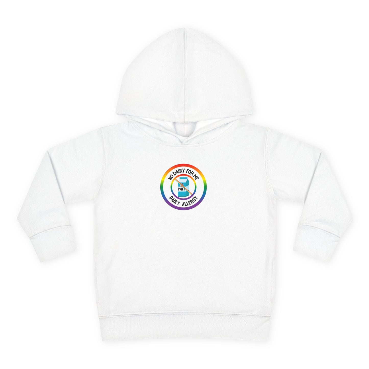 Dairy Allergy Rainbow Logo Toddler Hoodie