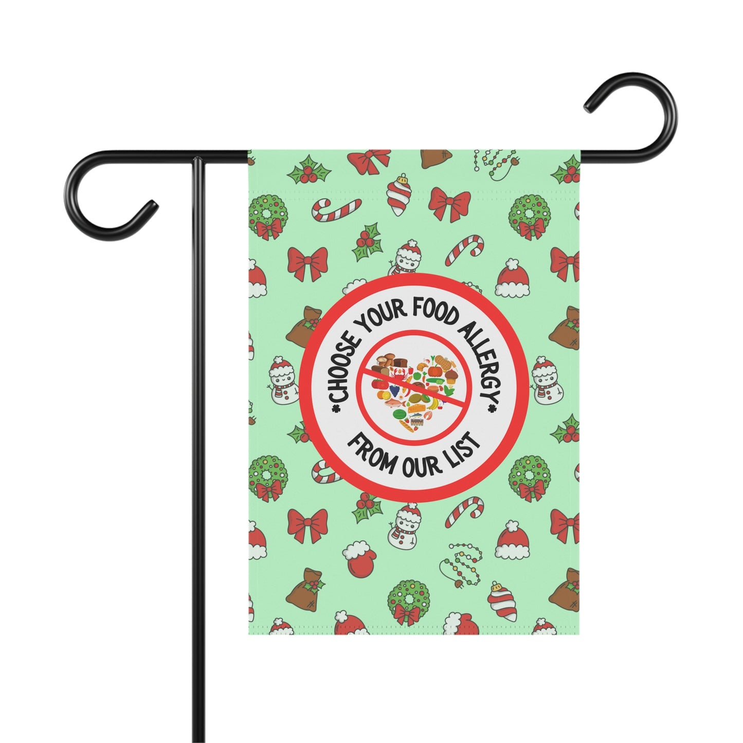 Christmas Food Allergy Garden Flag