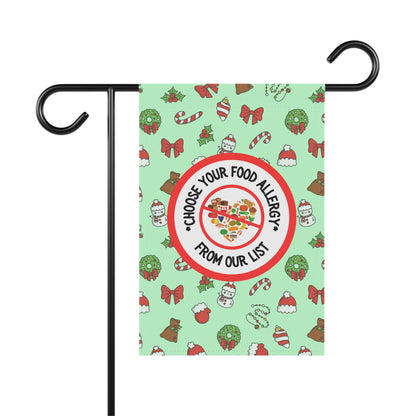 Christmas Food Allergy Garden Flag