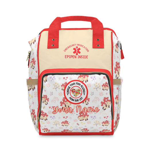 Ladybug Food Allergy Diaper Backpack