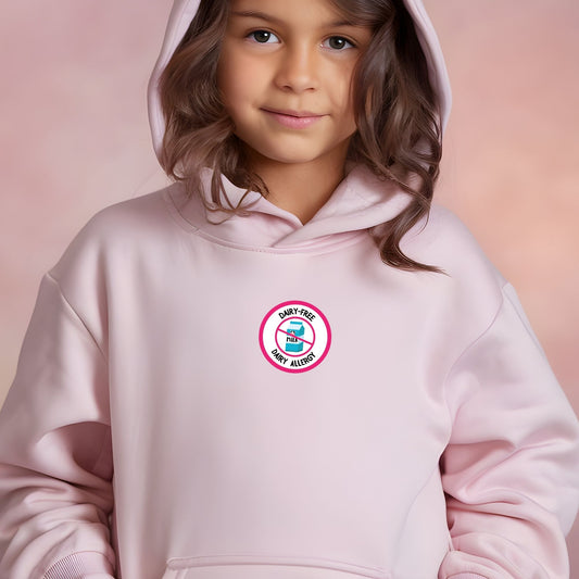 Dairy Allergy Pink Logo Youth Hoodie
