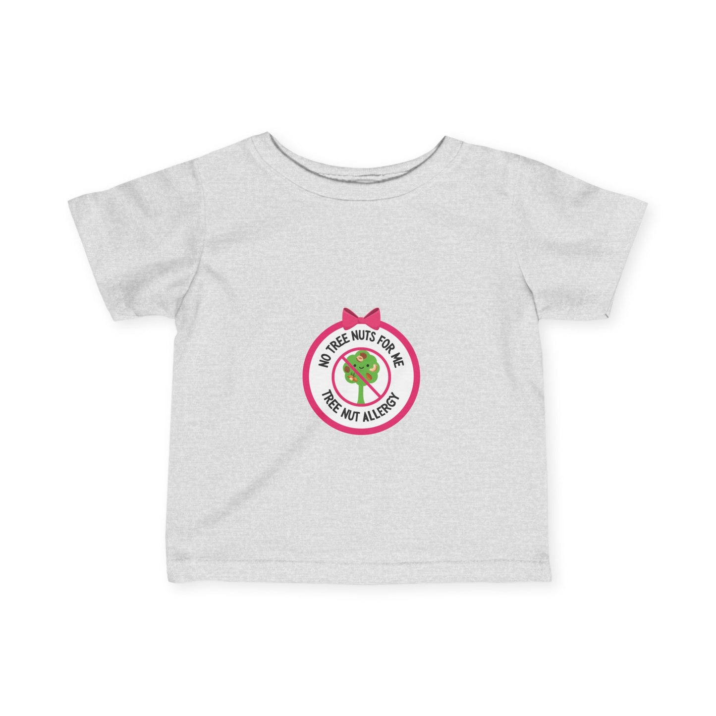 Tree Nut Allergy Pink Logo Baby Tee