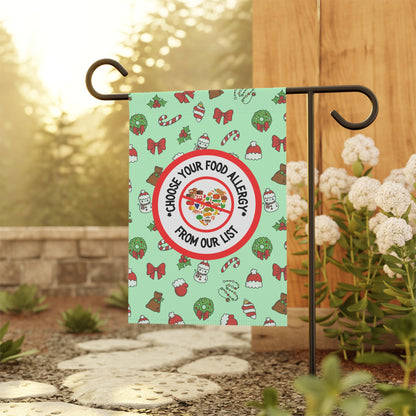 Christmas Food Allergy Garden Flag