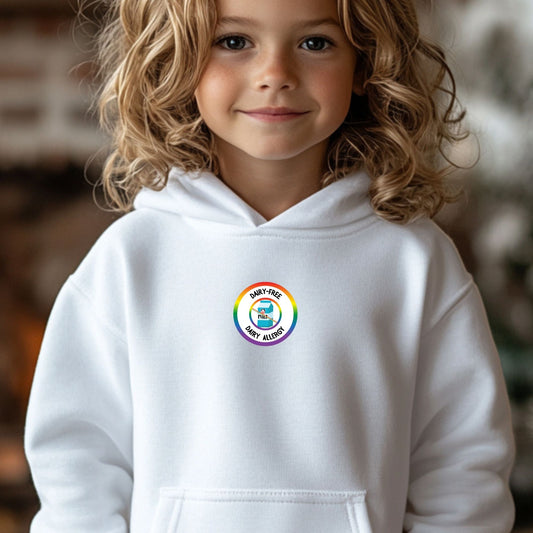 Dairy Allergy Rainbow Logo Youth Hoodie
