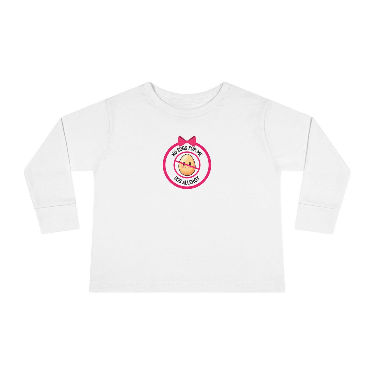 Egg Allergy Pink Logo Toddler Long Sleeve