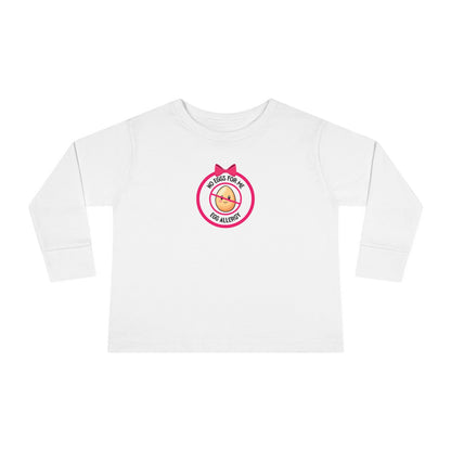 Egg Allergy Pink Logo Toddler Long Sleeve