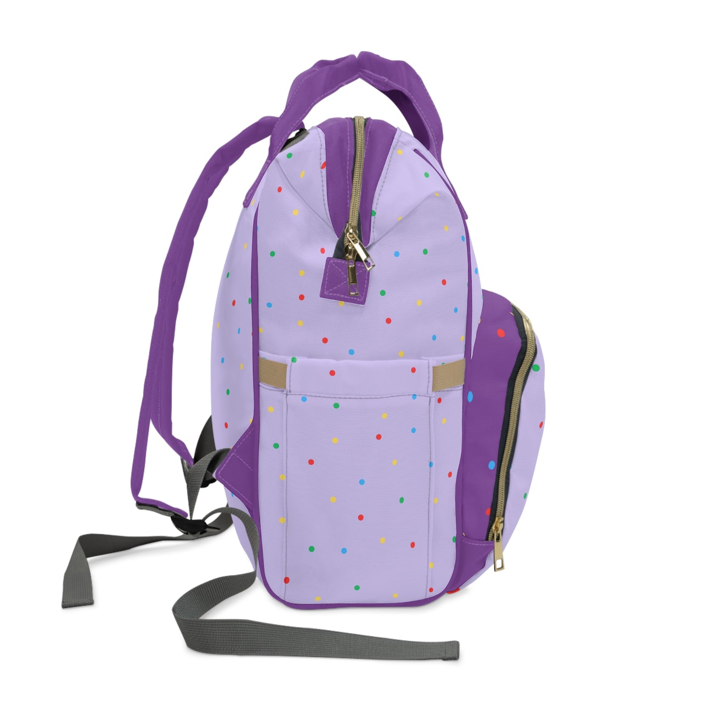 Purple Polka Dot Diaper Backpack