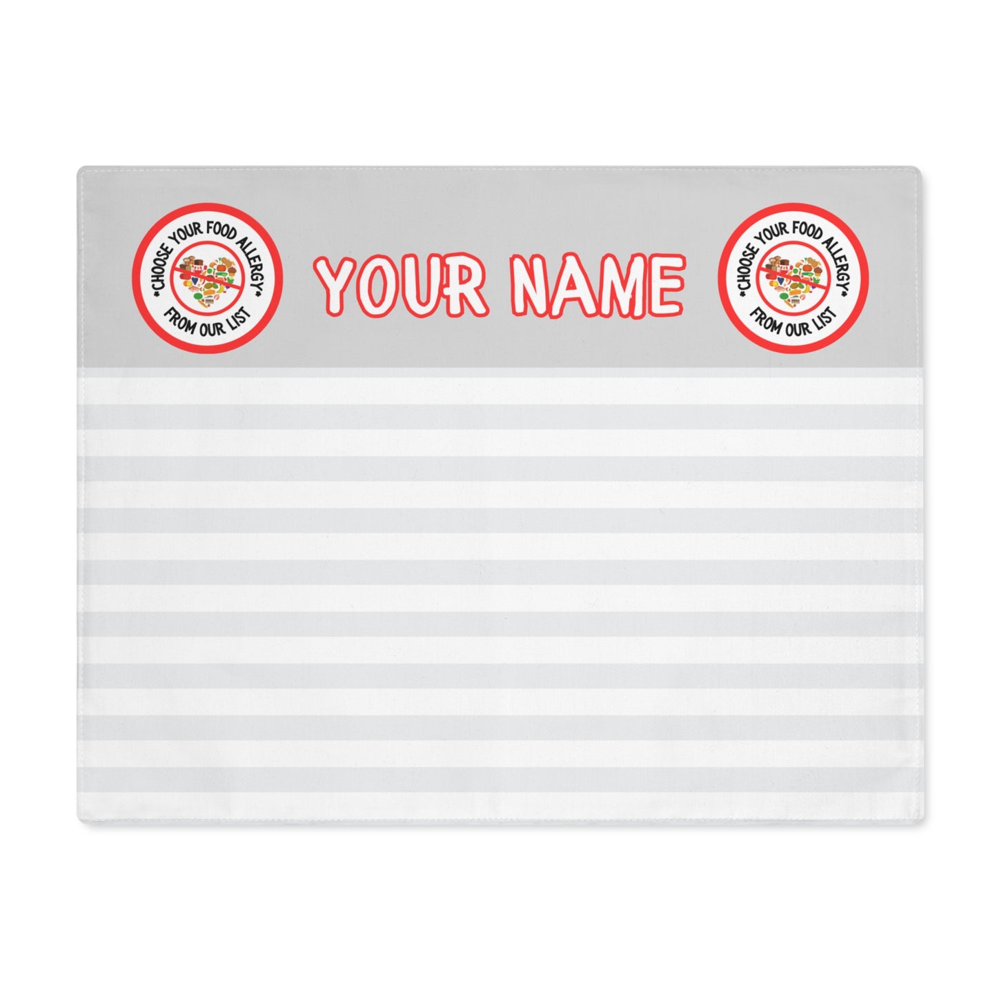 Gray Striped Placemat, 1 pc