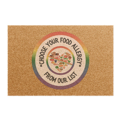 Food Allergy Rainbow Logo Doormat