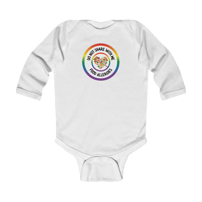 Multiple Allergies Rainbow Logo Long Sleeve Onesie