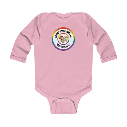 Multiple Allergies Rainbow Logo Long Sleeve Onesie