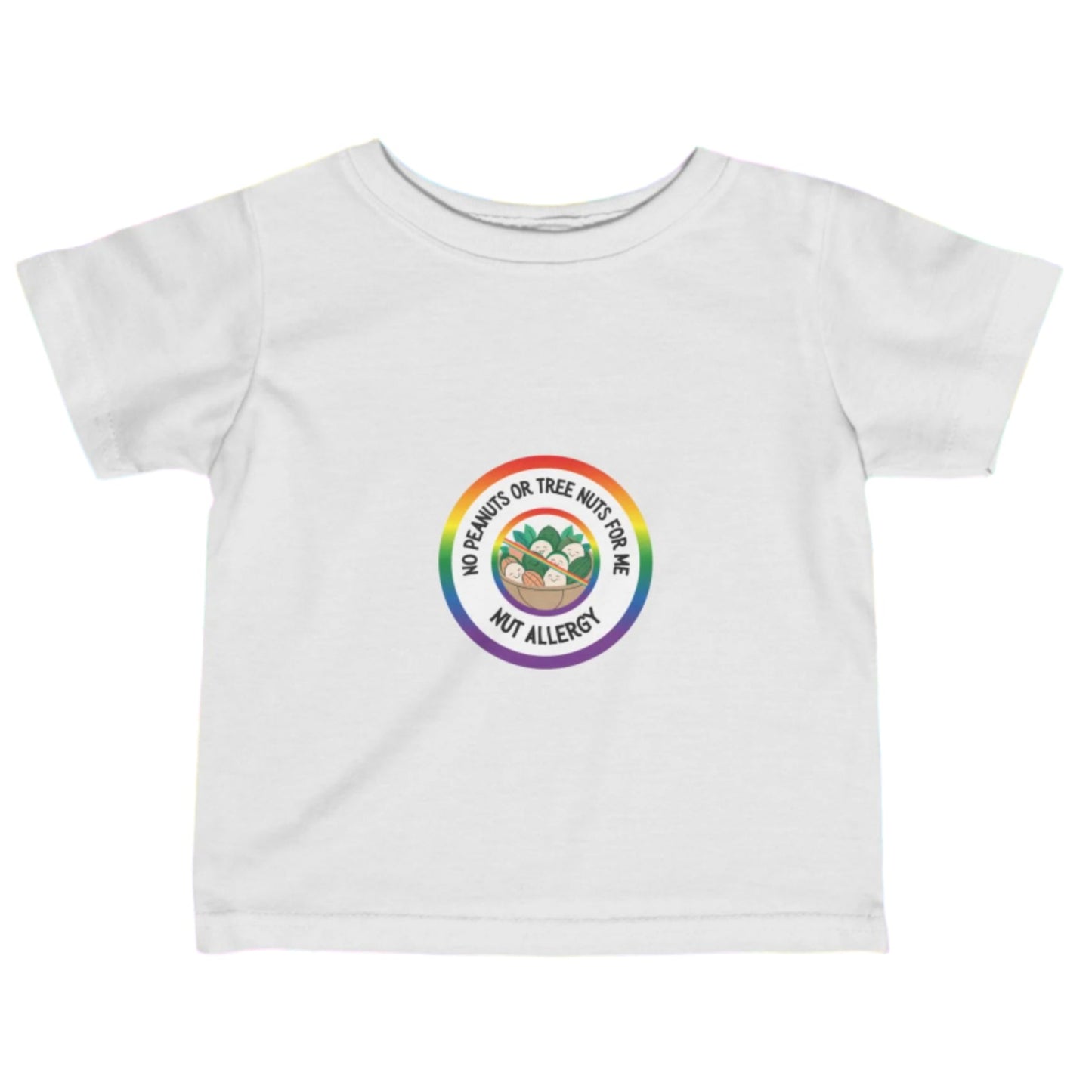 Nut Allergy Rainbow Logo Baby Tee