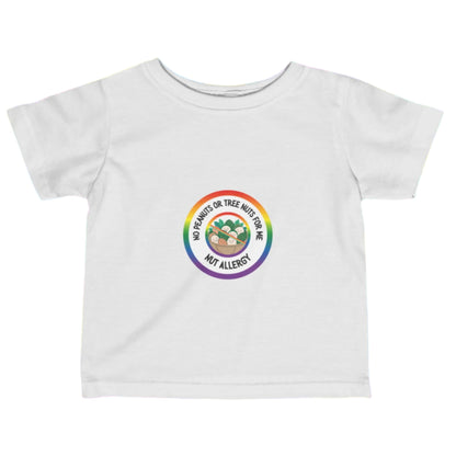 Nut Allergy Rainbow Logo Baby Tee