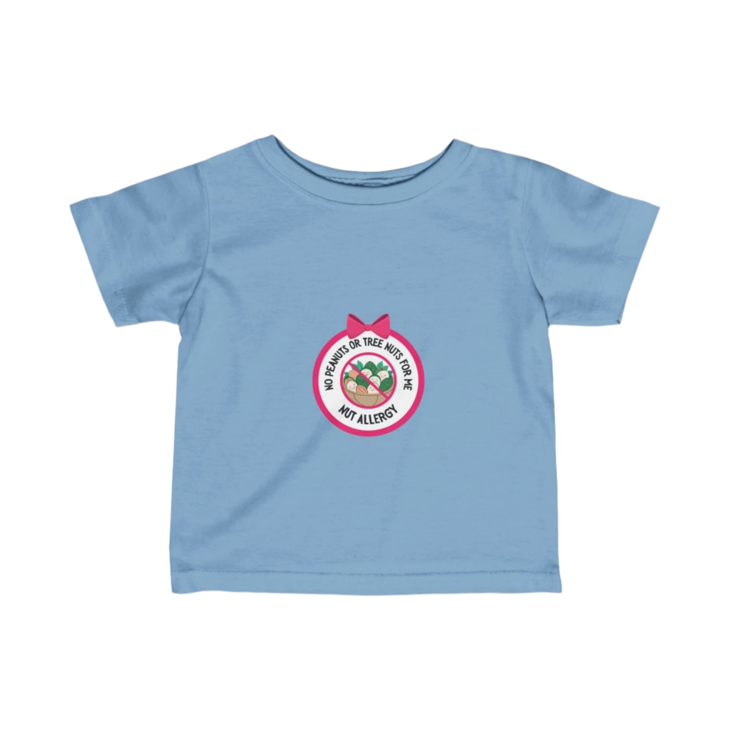 Nut Allergy Pink Logo Baby Tee
