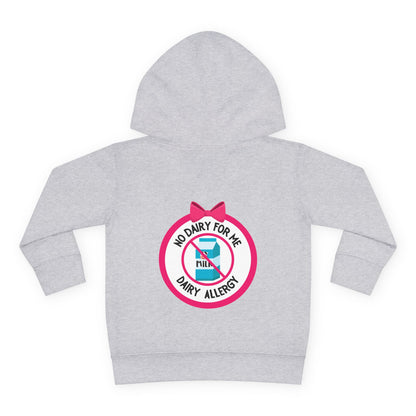 Dairy Allergy Pink Logo Toddler Hoodie