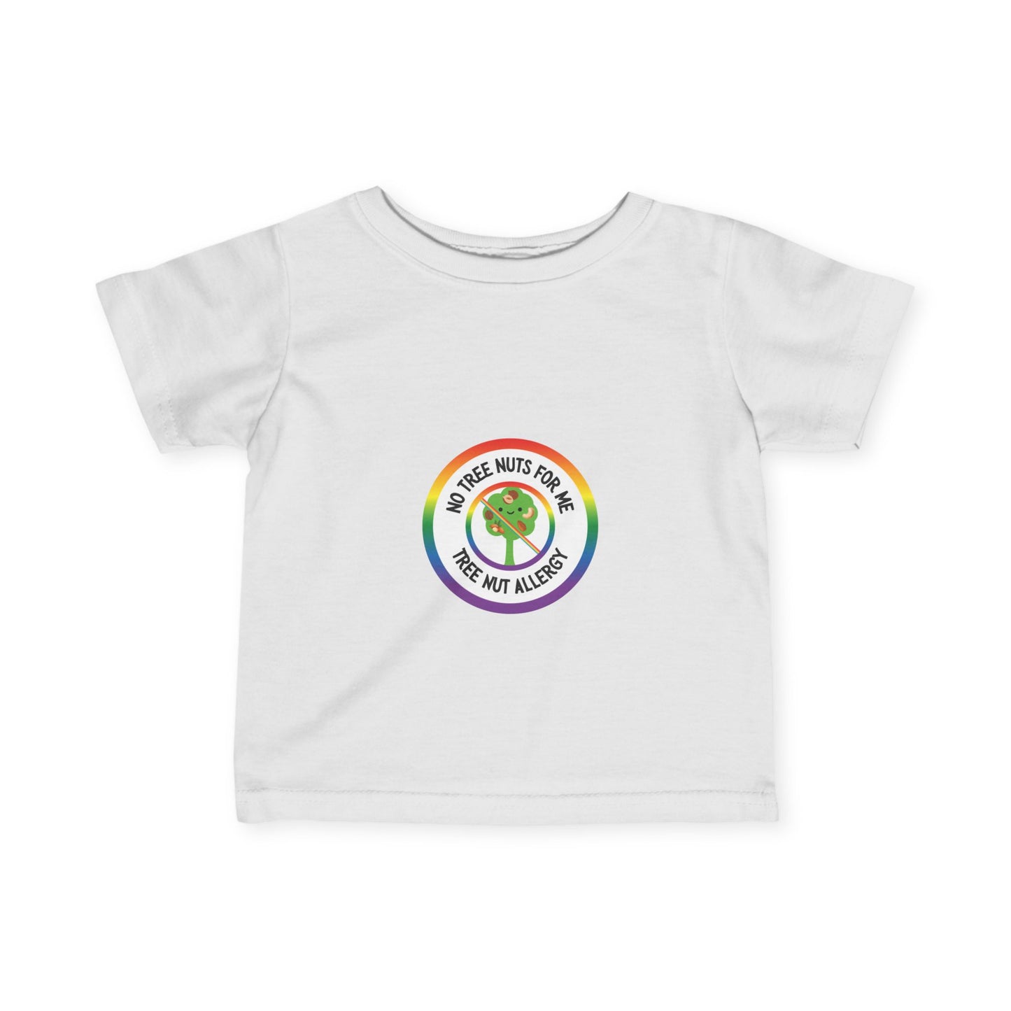 Tree Nut Allergy Rainbow Logo Baby Tee