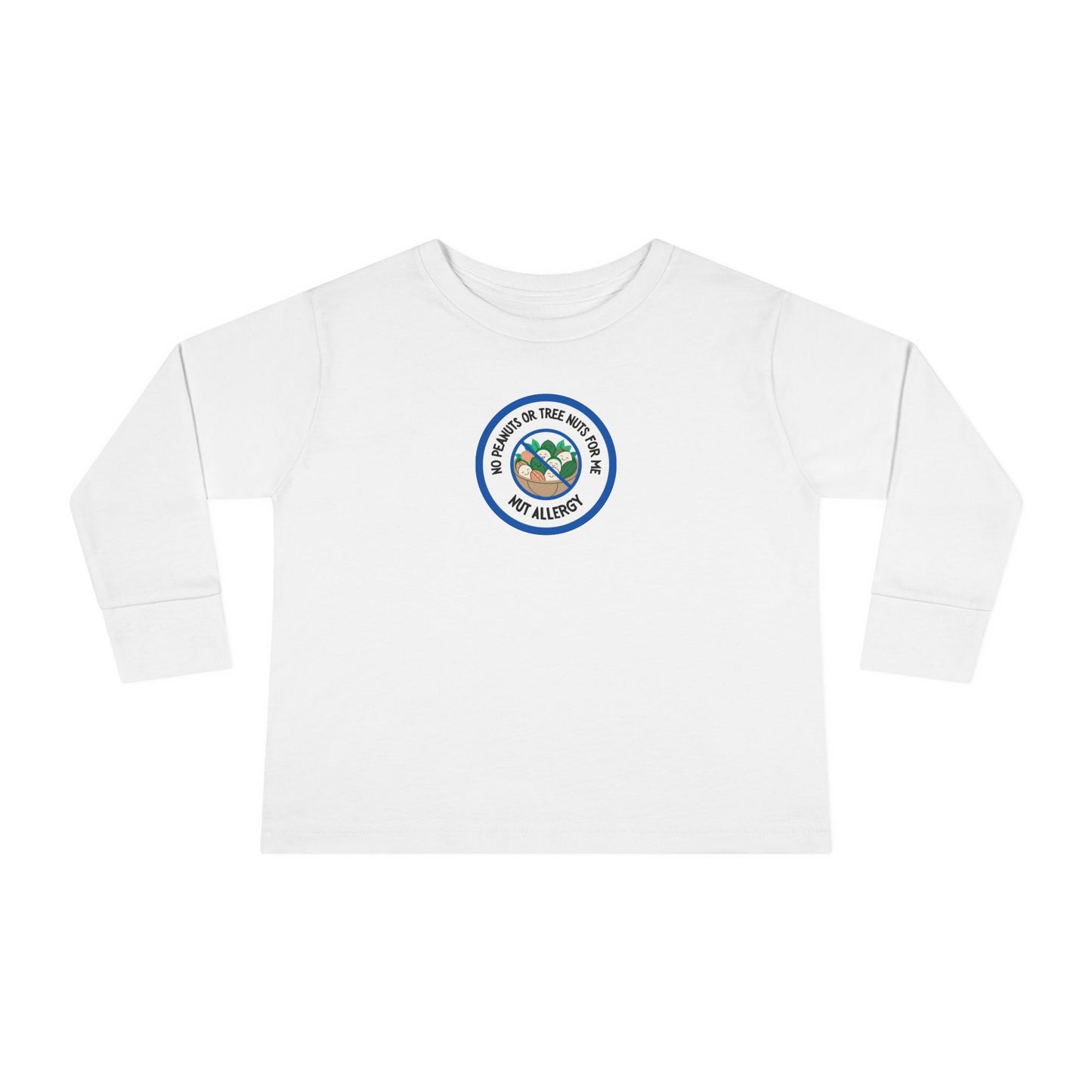 Nut Allergy Blue Logo Toddler Long Sleeve