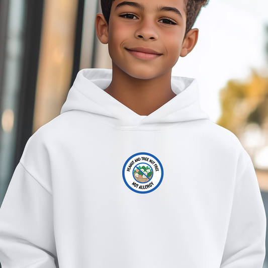 Nut Allergy Blue Logo Youth Hoodie