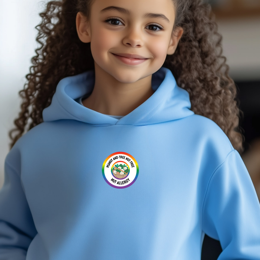 Nut Allergy Rainbow Logo Youth Hoodie