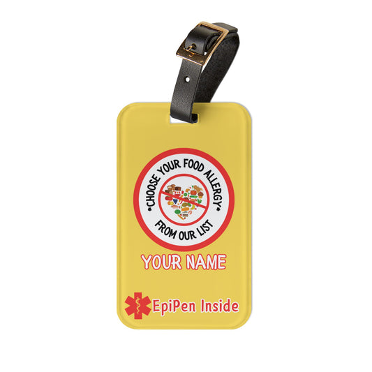 Food Allergy Bag Tag w/EpiPen