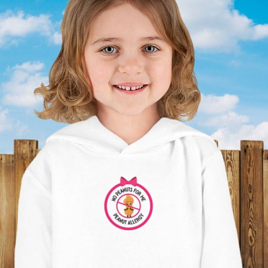 Peanut Allergy Pink Logo Toddler Hoodie