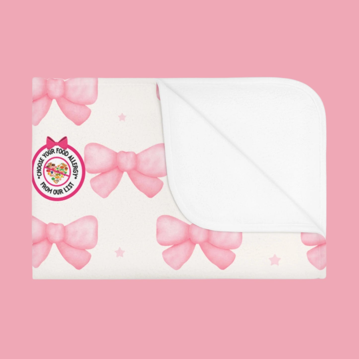 Pink Bow Baby Blanket