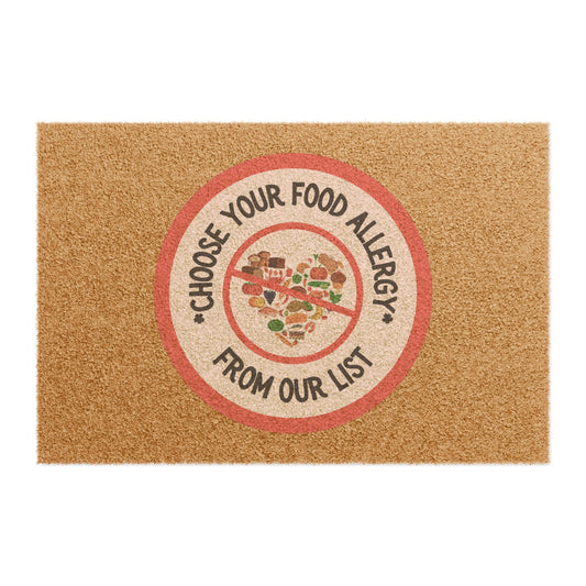 Food Allergy Red Logo Doormat
