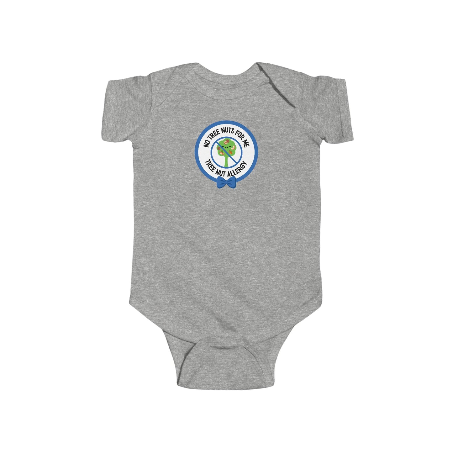 Tree Nut Allergy Blue Logo Short Sleeve Onesie