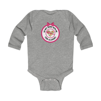 Multiple Allergies Pink Logo Long Sleeve Onesie