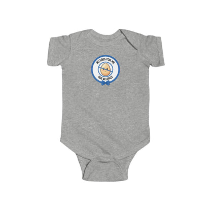 Egg Allergy Blue Logo Short Sleeve Onesie