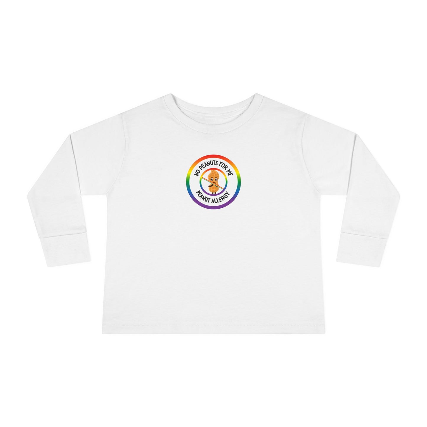 Peanut Allergy Rainbow Logo Toddler Long Sleeve