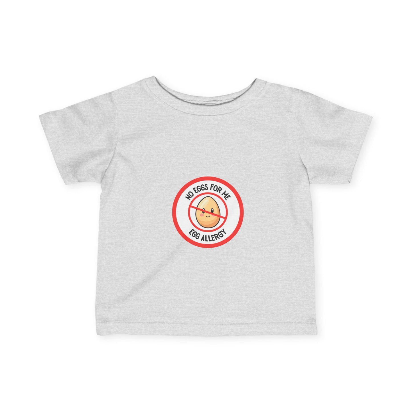Egg Allergy Red Logo Baby Tee
