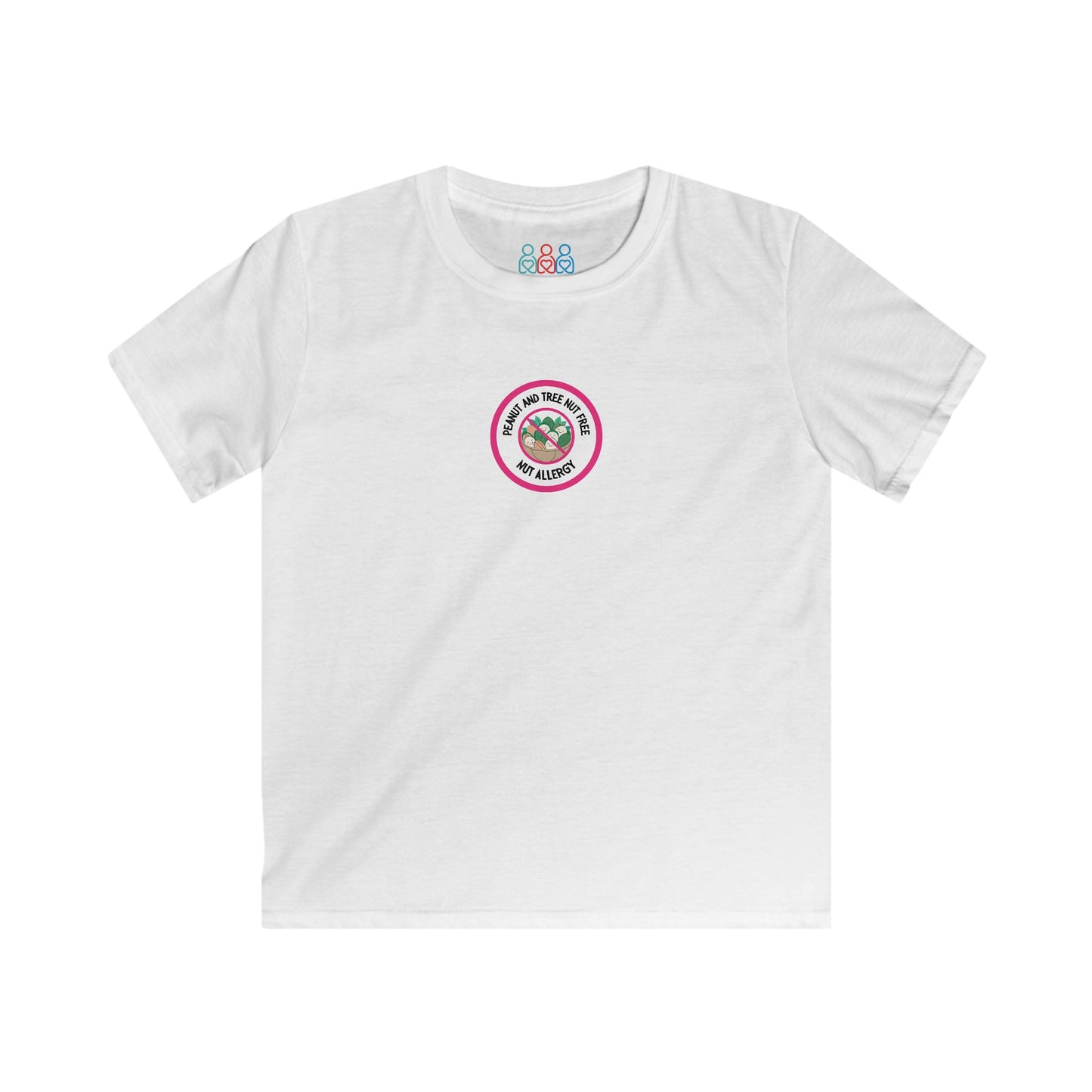 Nut Allergy Pink Logo Youth Tee