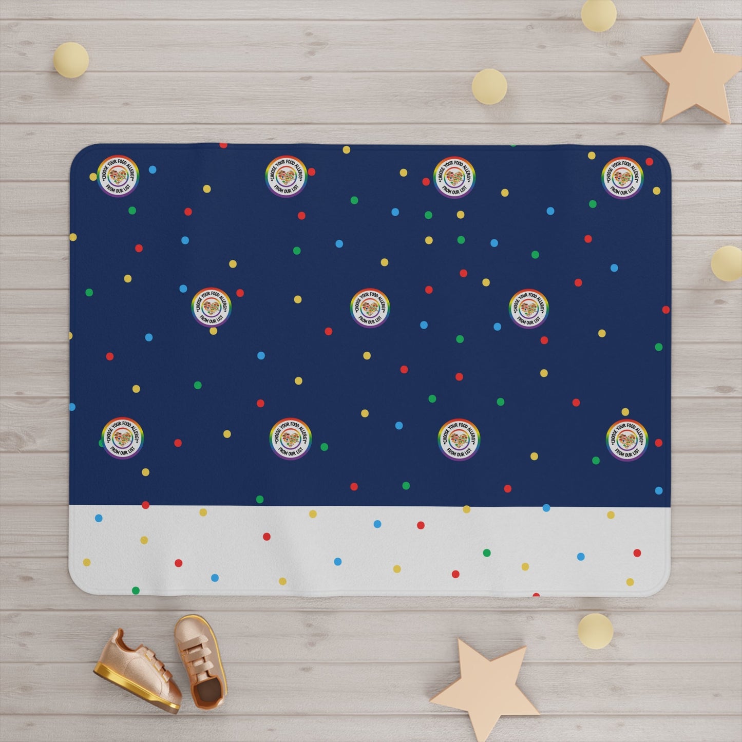 Blue Polka Dot Baby Blanket