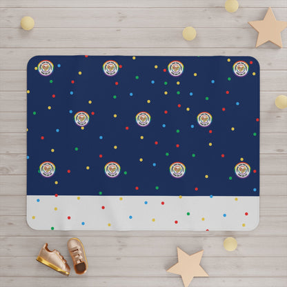 Blue Polka Dot Baby Blanket