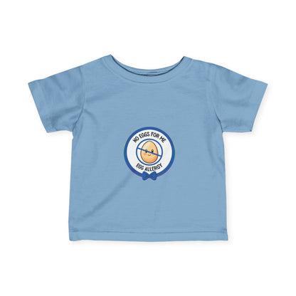 Egg Allergy Blue Logo Baby Tee