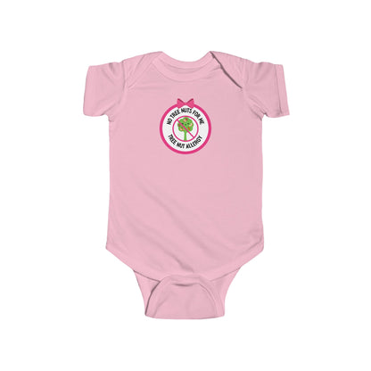 Tree Nut Allergy Pink Logo Short Sleeve Onesie