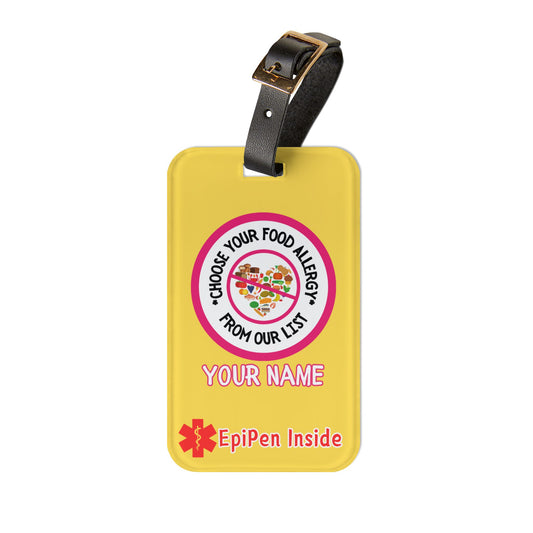 Food Allergy Bag Tag w/EpiPen