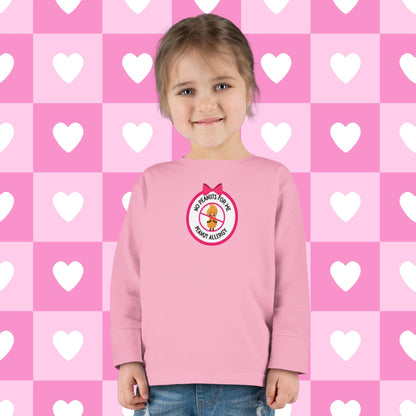 Peanut Allergy Pink Logo Toddler Long Sleeve