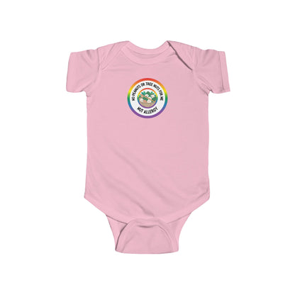 Nut Allergy Rainbow Logo Short Sleeve Onesie