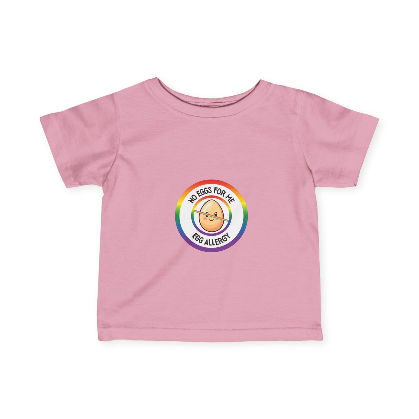 Egg Allergy Rainbow Logo Baby Tee