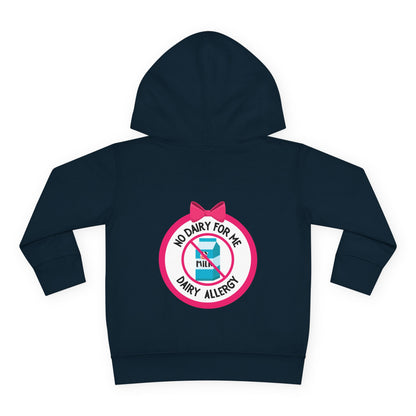 Dairy Allergy Pink Logo Toddler Hoodie